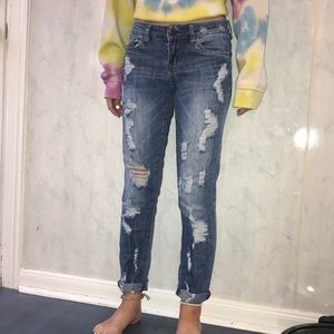 ripped denim jeans